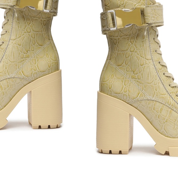 SCHUTZ SZ 10 Cream ROSLYN Laceup Platform Boots Booties.super comfy! - Picture 4 of 15